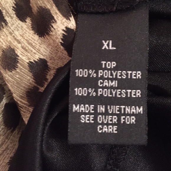 AGB Sleeveless Leopard Print Top, Sz XL - Picture 7 of 13